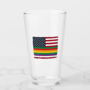 Copo De Pint Camisa Vetorial com Desenho da Bandeira do Orgulho