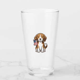 Copo De Pint Camisa Vintage de Cachorro Beagle com Bandeira Ame