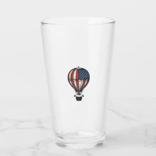 Copo De Pint Camisa Vintage Patriótica de Balão de Ar Quente De