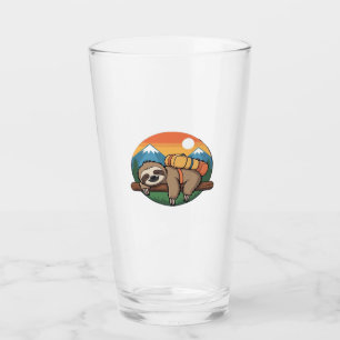 Copo De Pint Camiseta Clássica Funny Sloth Hiking_1