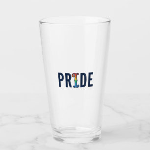 Copo De Pint Camiseta com Letreiro Arco-Íris do Orgulho Vintage