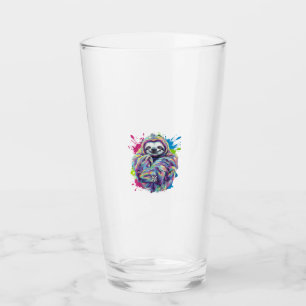 Copo De Pint Camiseta Gráfica Divertida de Arte de Preguiça Col