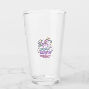 Copo De Pint Camiseta Gráfica Unicórnio Chifre Cósmico Energia 