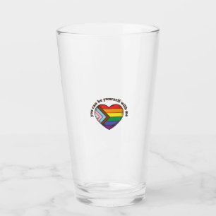 Copo De Pint Camiseta Orgulho Coração Você Pode Ser Você Mesmo 