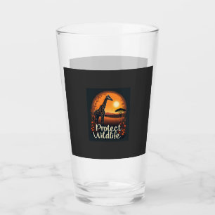 Copo De Pint Camiseta sem Mangas de Girafa da Savana