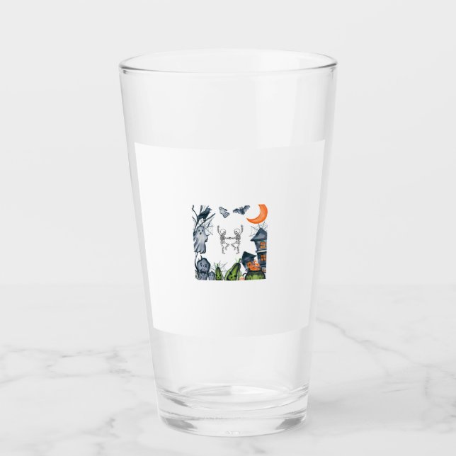 Copo De Pint Camiseta Spooky Party Frame (Frente)