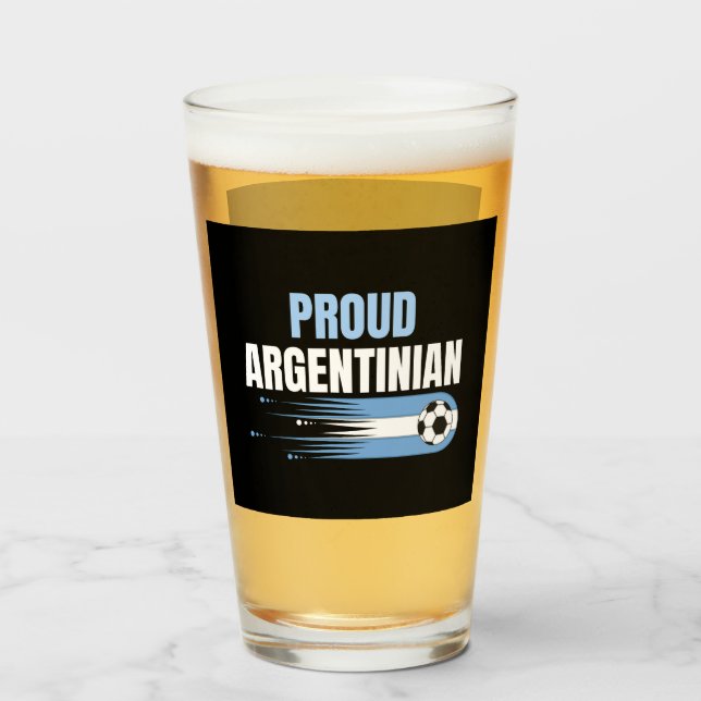 Copo De Pint Campeões do Mundo Argentina 2022 Orgulhosos (Frente (Preenchido))