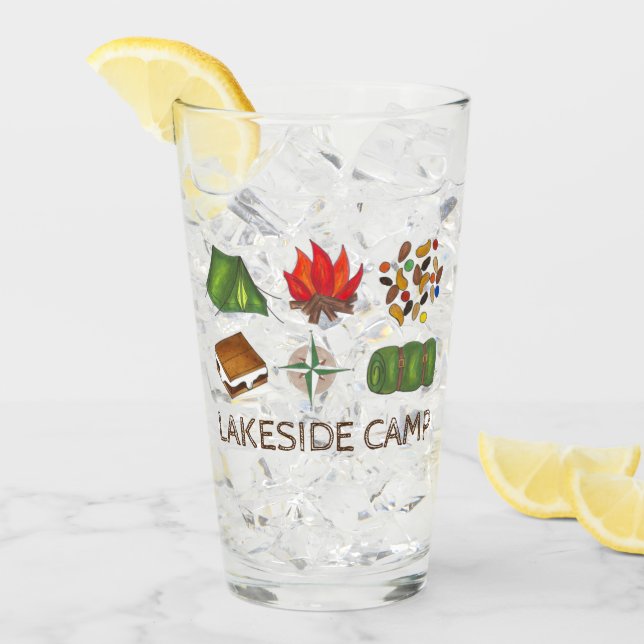 Copo De Pint CAMPING Sdag Tent Fire S'mores Camp (Gelo frontal)
