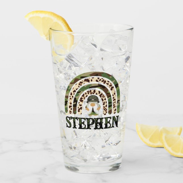Copo De Pint Camuflagem Personalizada Design Arco-Íris (Gelo frontal)