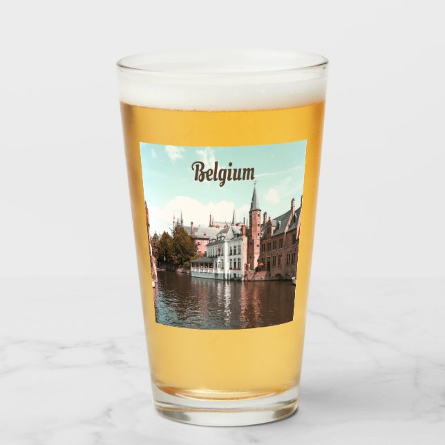Copo De Pint Canal de Bruxelas Bélgica (Frente (Preenchido))