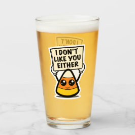 Copo De Pint Candy Corn "Eu também não gosto de ti"