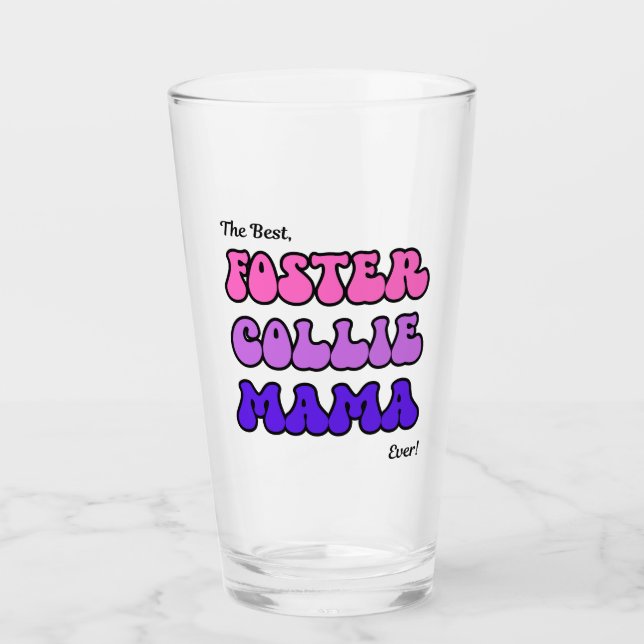 Copo De Pint Caneca da mamãe collie adotiva (Frente)