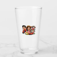 Caneca de Amigos e Vaca de Caricatura de Desenho A