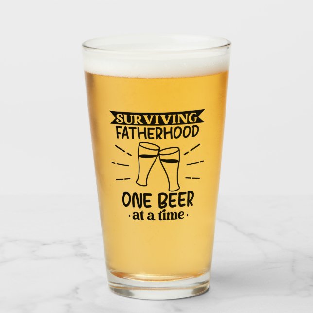 Copo De Pint Caneca de Pai Divertido (Frente (Preenchido))