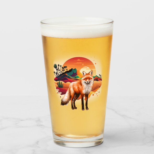 Copo De Pint Caneca de Raposa Graciosa (Frente (Preenchido))