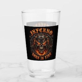 Copo De Pint Caneca Inferno Nascido no Fogo | Crânio de Demônio