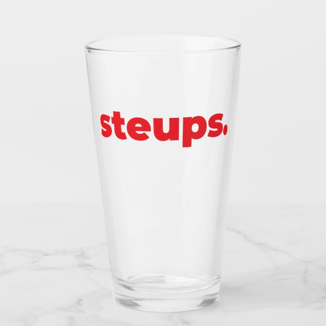 Copo De Pint Caneca Steups - Vermelha (Frente)
