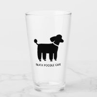 Caniche preta vidro legal personalizado de