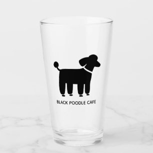 Copo De Pint Caniche preta vidro legal personalizado de