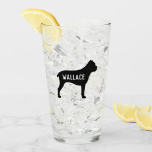 Copo De Pint Canino personalizado silhueta do cão de Cain Corso