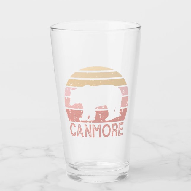 Copo De Pint Canmore Alberta Retro Bear (Frente)