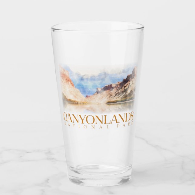 Copo De Pint Canyonlands Pint Glass, National Park Tumbler (Frente)