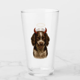 Copo De Pint Cão de Água Inglês Angel / Diabo Vidro