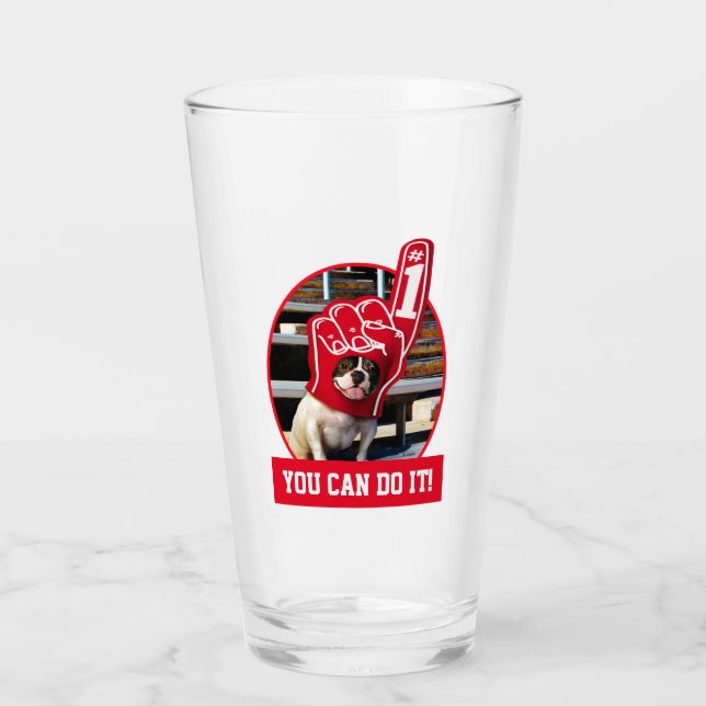 Copo De Pint Cão Na Mão De Espuma (Frente)