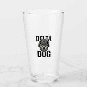 Copo De Pint Capacete Bulldog Delta Dog Design de Gravura Vinta