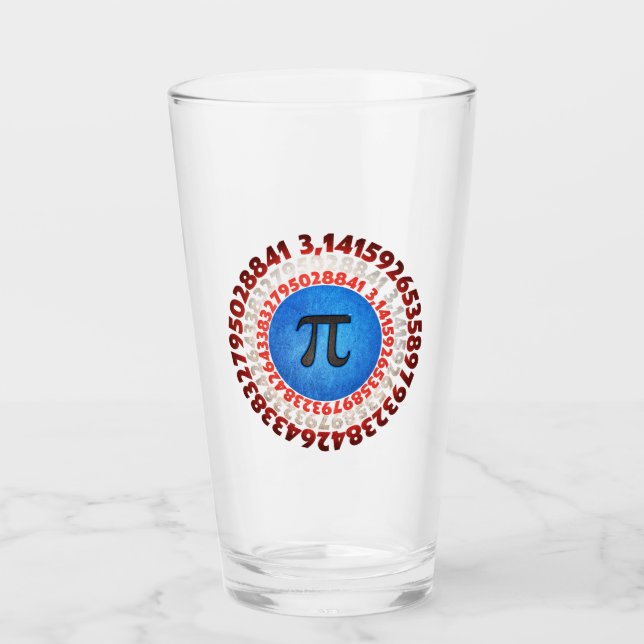 Copo De Pint Capitão Pi Super-Herói Escudo Nerdy Math Pi Day    (Frente)