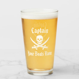 Copo De Pint Capitão pirata e nome do barco