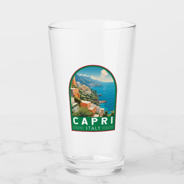 Copo De Pint Capri Italy Viagem Art Vintage (Frente)
