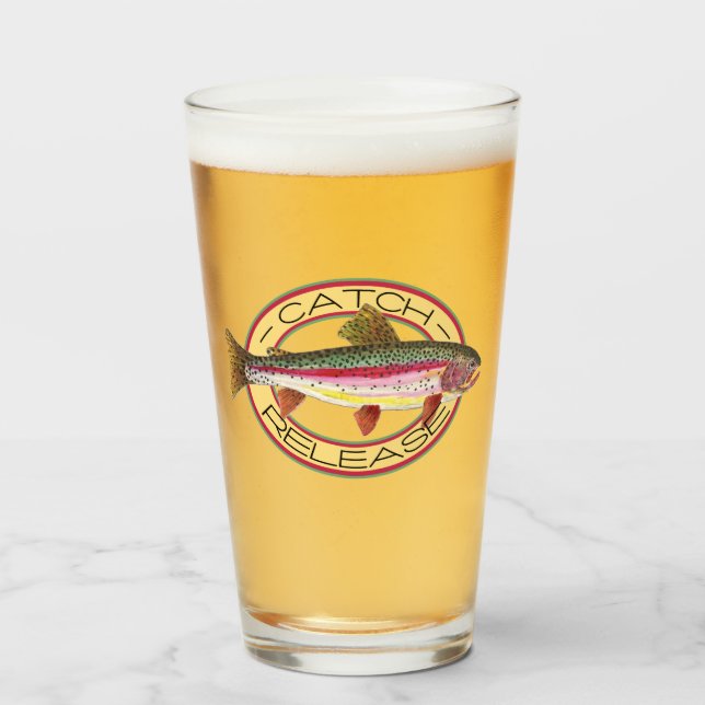 Copo De Pint Capturas e soltura de Arco-Íris (Frente (Preenchido))