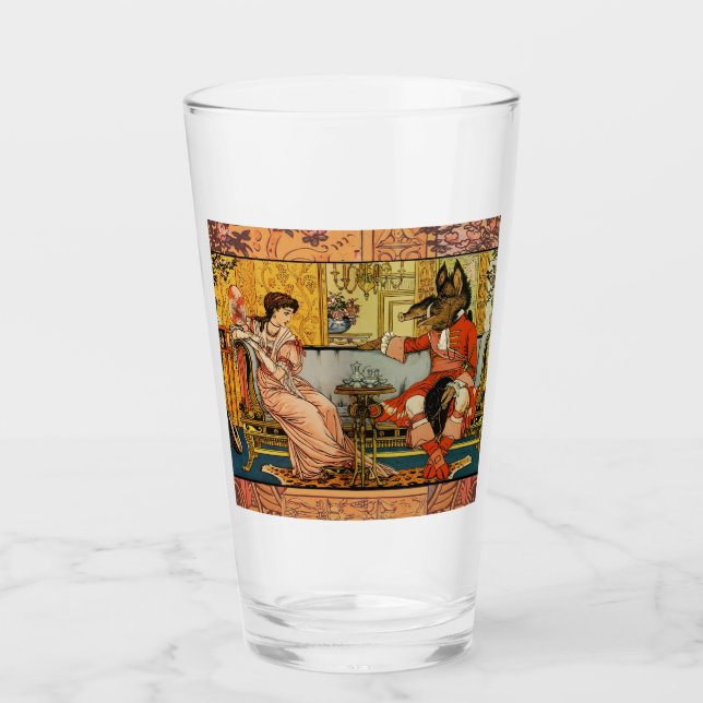 Copo De Pint Caracteres de Contorno de Fada Clássica da Besta (Frente)