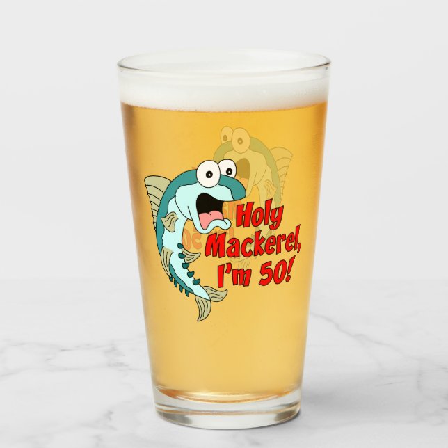 Copo De Pint Caramba, sou 50 Pesca Engraçada (Frente (Preenchido))