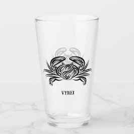 Copo De Pint Caranguejo Tribal Negro e Branco