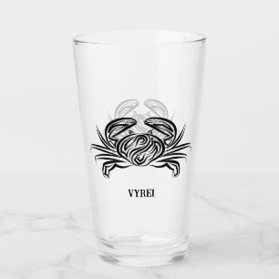 Copo De Pint Caranguejo Tribal Negro e Branco