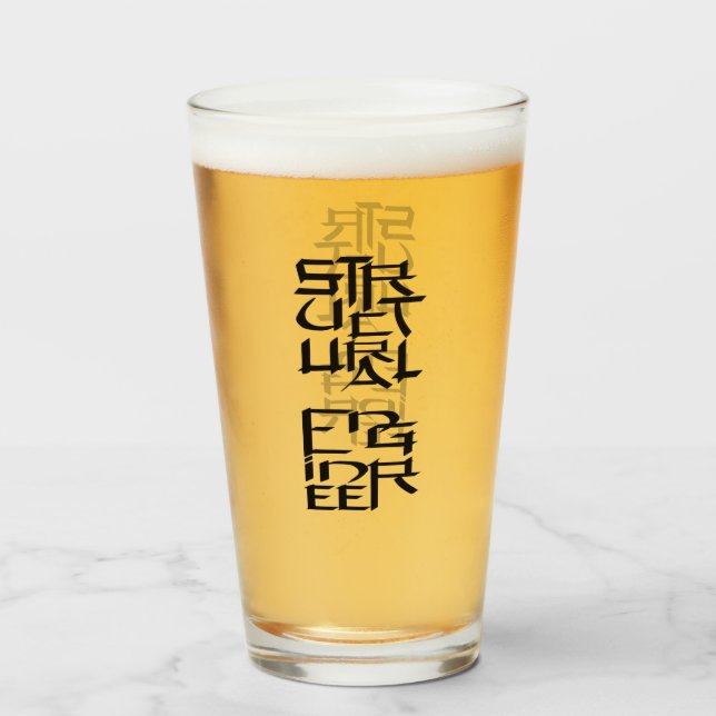 Copo De Pint Caráter Estrutural do Engenheiro (Frente (Preenchido))