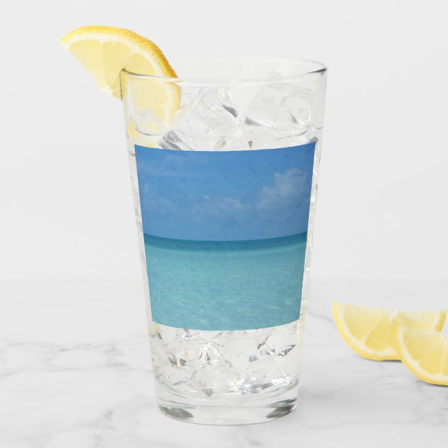 Copo De Pint Caribe Horizonte Turquesa Tropical Azul (Gelo frontal)
