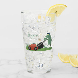 Copo De Pint Caricatura de sapo verde engraçada