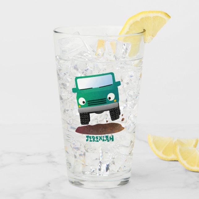 Copo De Pint Caricatura de veículos todo-o-terreno 4X4 (Gelo traseiro)