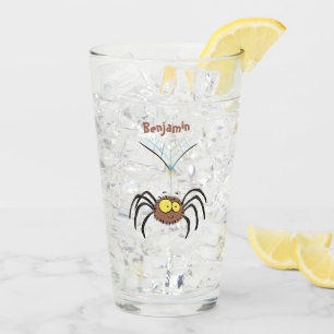 Copo De Pint Caricatura engraçada de aranha fofa