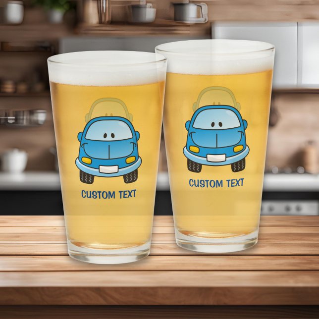 Copo De Pint Carro de desenho animado azul (Criador carregado)