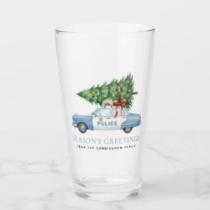 Copo De Pint Carro de Natal de Policial Moderno Personalizado
