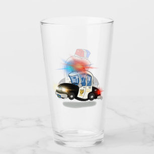 Copo De Pint Carros da Polícia de Cartoons
