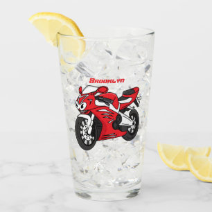 Copo De Pint Cartografia de motocicleta vermelha-branca