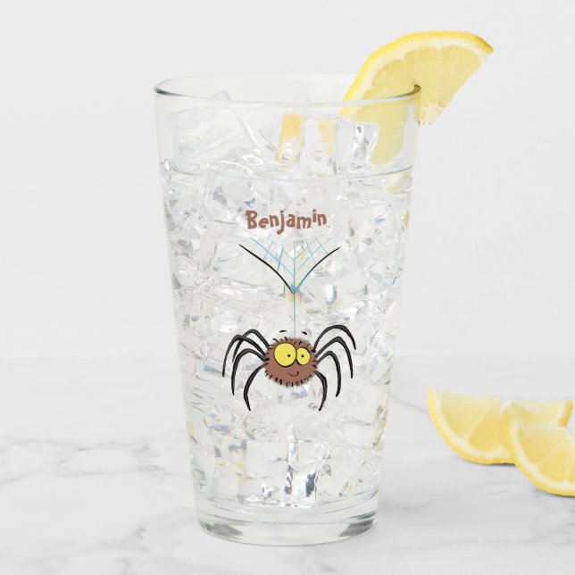 Copo De Pint Cartografia engraçada e fofa da aranha (Gelo traseiro)