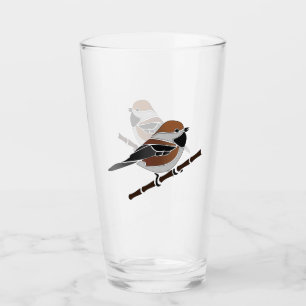 Copo De Pint Cartoon Boreal Chickadee Bird Adorável