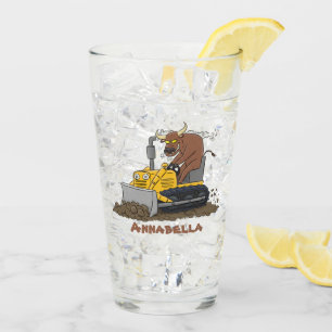 Copo De Pint Cartoon buldozer engraçado