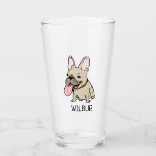 Copo De Pint Cartoon francês Bulldog Frenchie personalizado